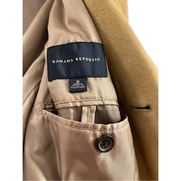 Banana Republic | Camel Colored Wool Cashmere Blend Top Coat - Picture 12 of 16